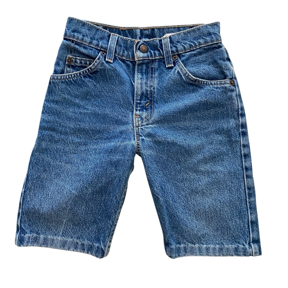 Levi's 505 Classic Fit Orange Tag Vintage Kids Jean Sz 10 Denim Shorts Boys
